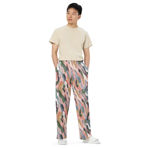 Blush Current on a Wide-Leg Pants