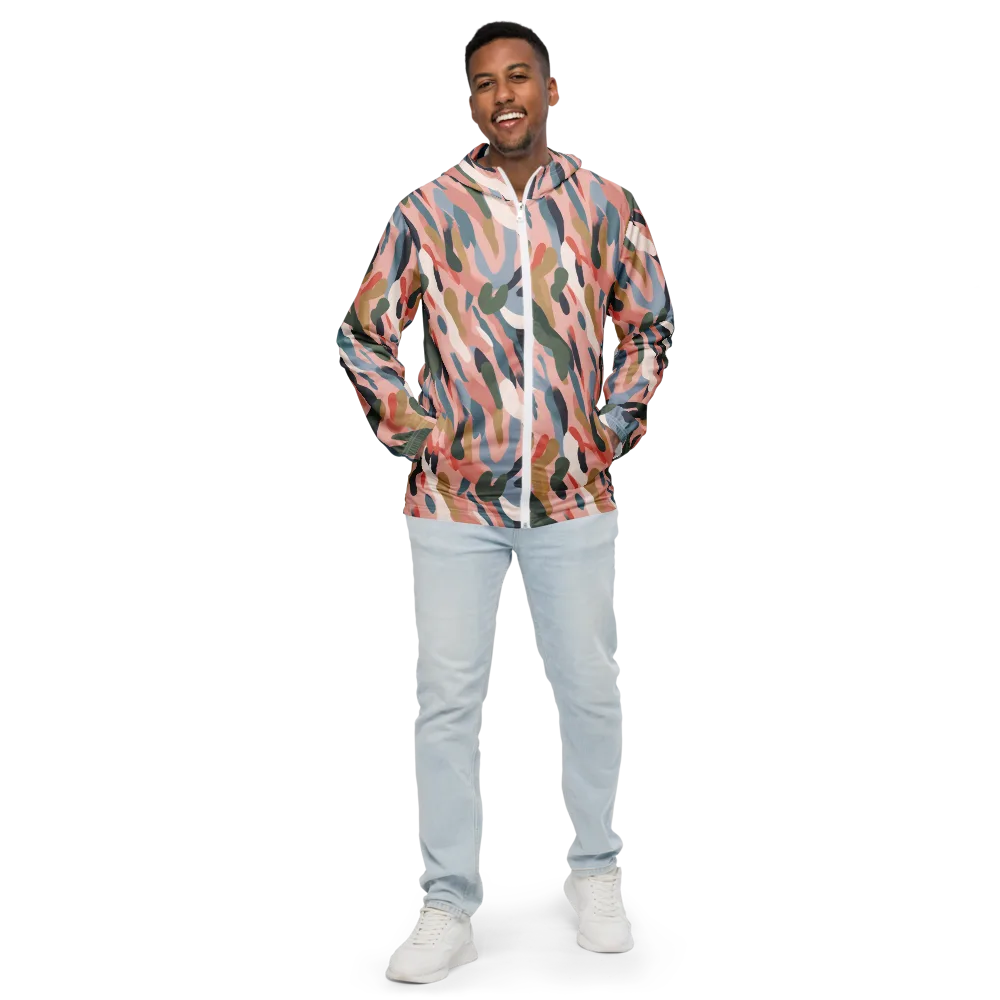 Blush Current on Men's Windbreaker — Front