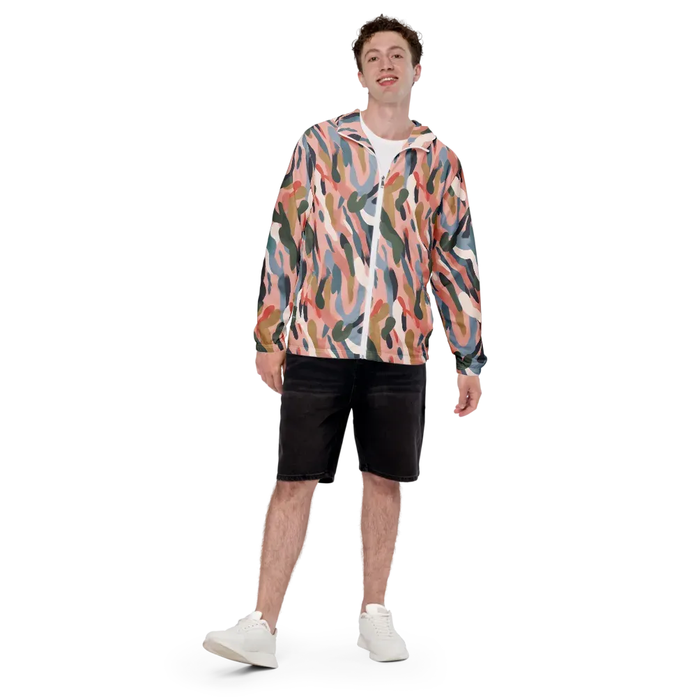 Blush Current on Men's Windbreaker — Front