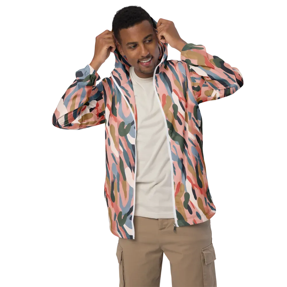 Blush Current on Men's Windbreaker — Front