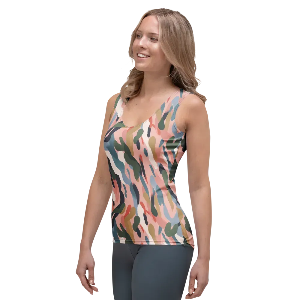 Blush Current on Women's Tank Top — Left Front