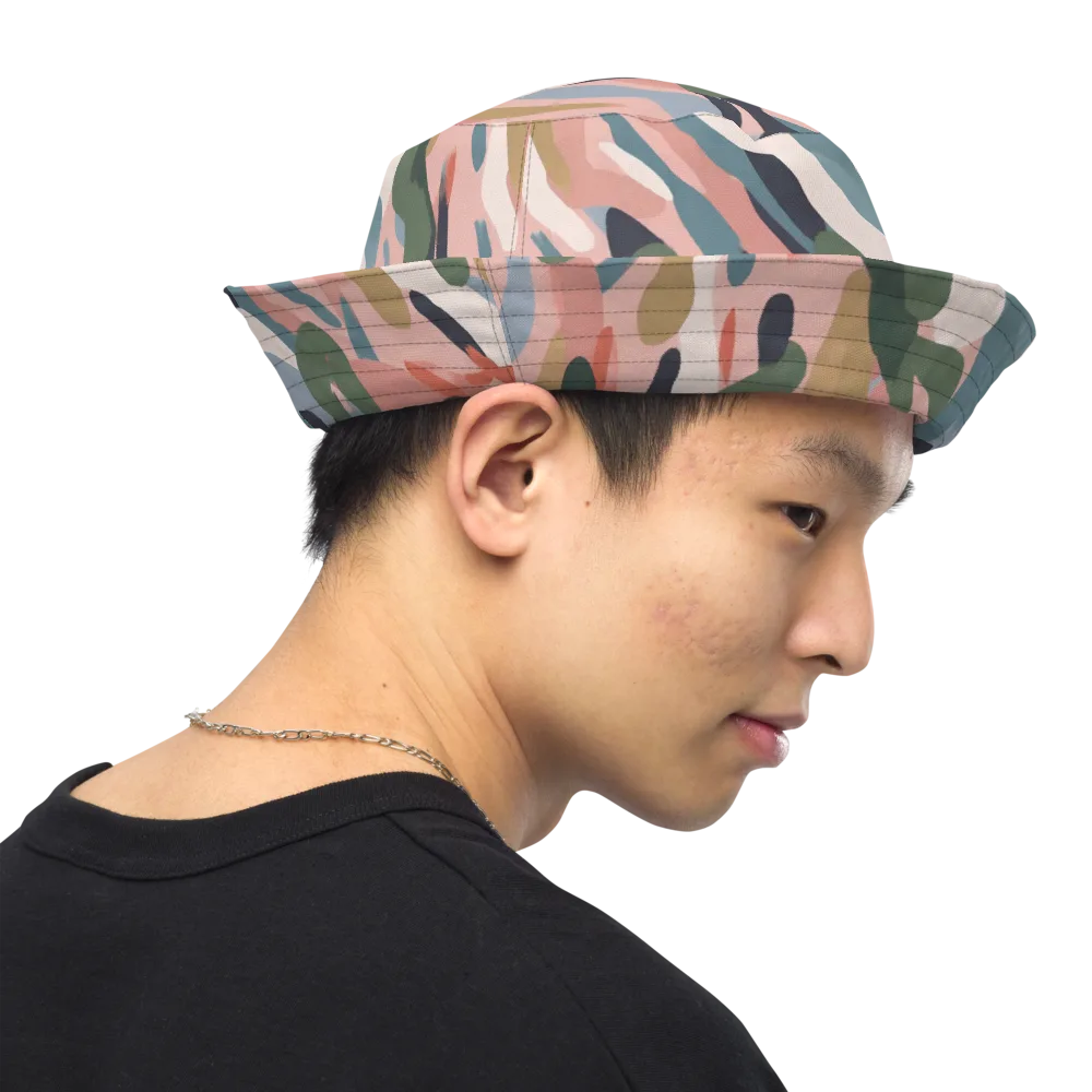 Blush Current on Reversible Bucket Hat — Right Outside
