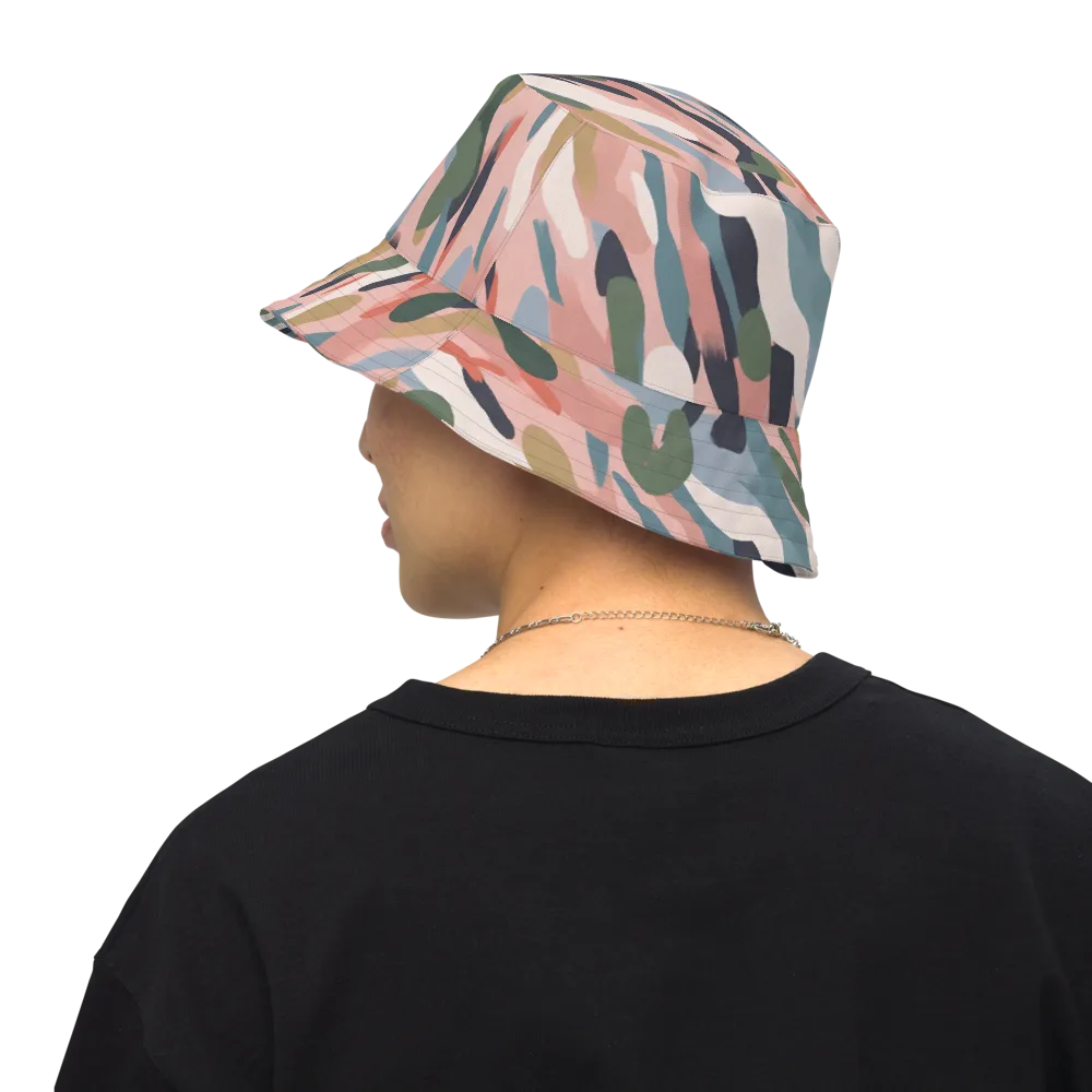 Blush Current on Reversible Bucket Hat — Back Inside