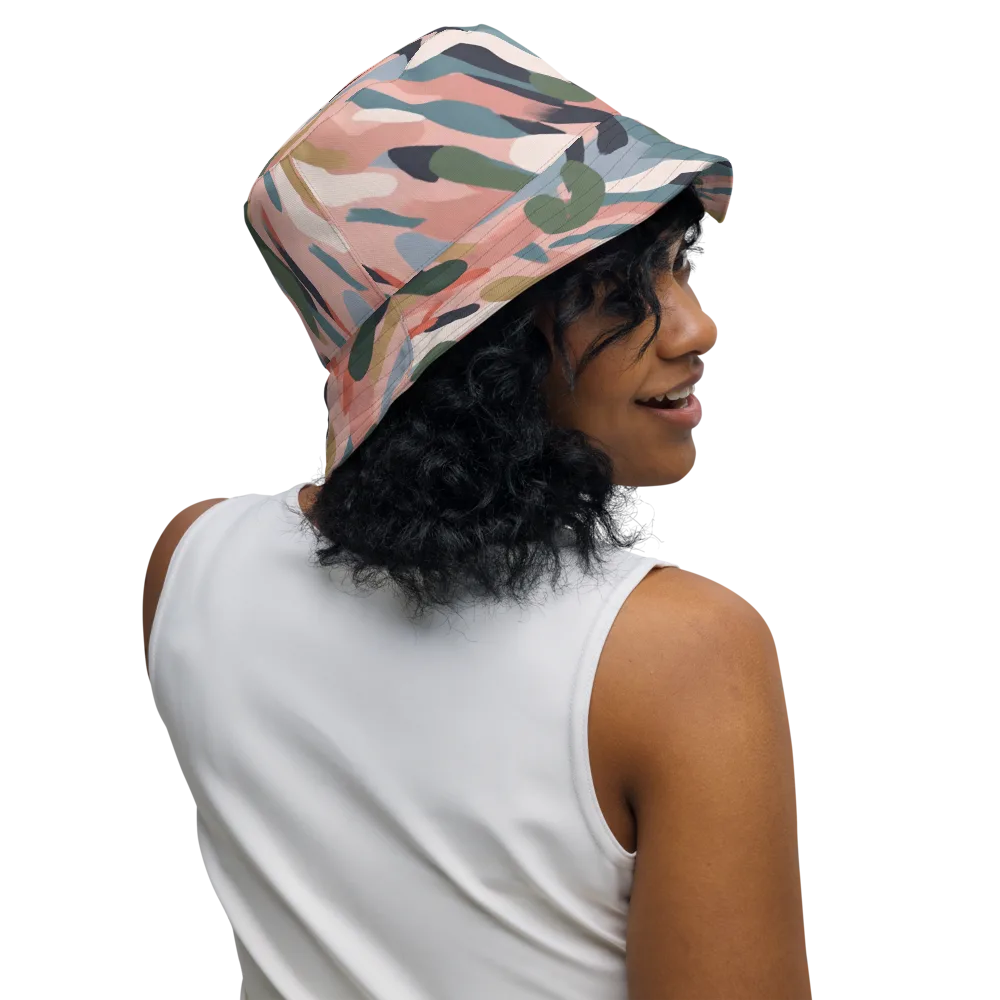 Blush Current on Reversible Bucket Hat — Right Outside