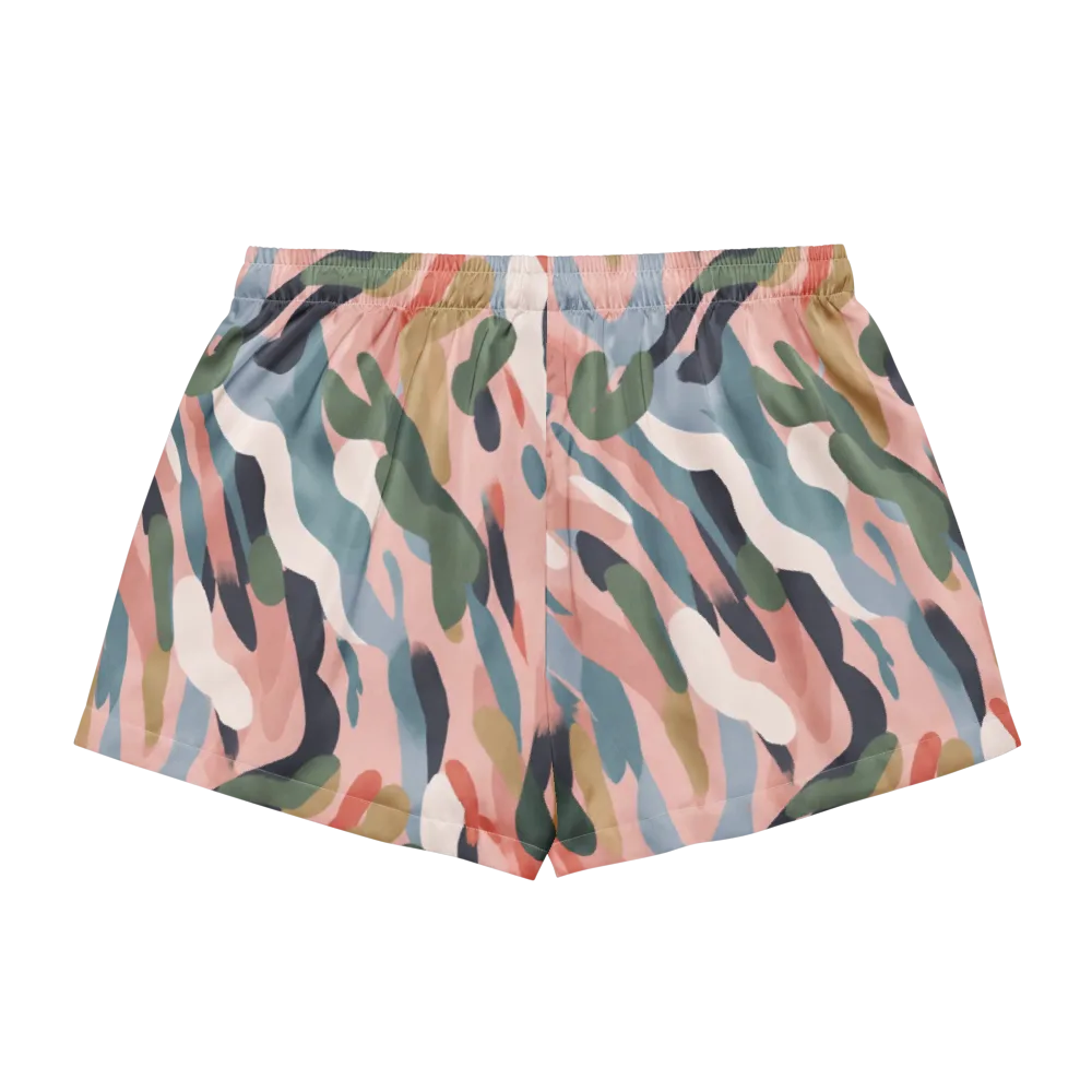 Blush Current on Women's Pajama Shorts — Back