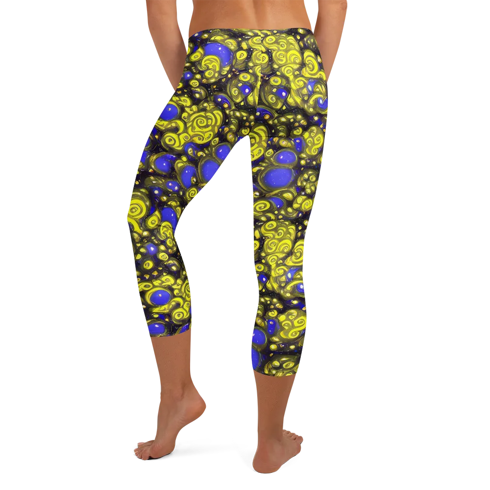 Electric Citrine on Capri Leggings — Back