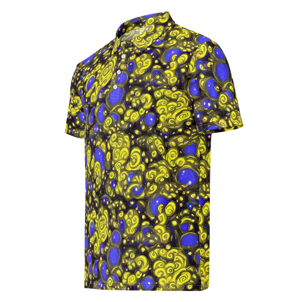 Electric Citrine on Men's Slim Fit Polo Shirt — Left Front
