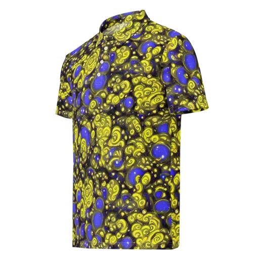 Electric Citrine on a Men's Slim Fit Polo Shirt