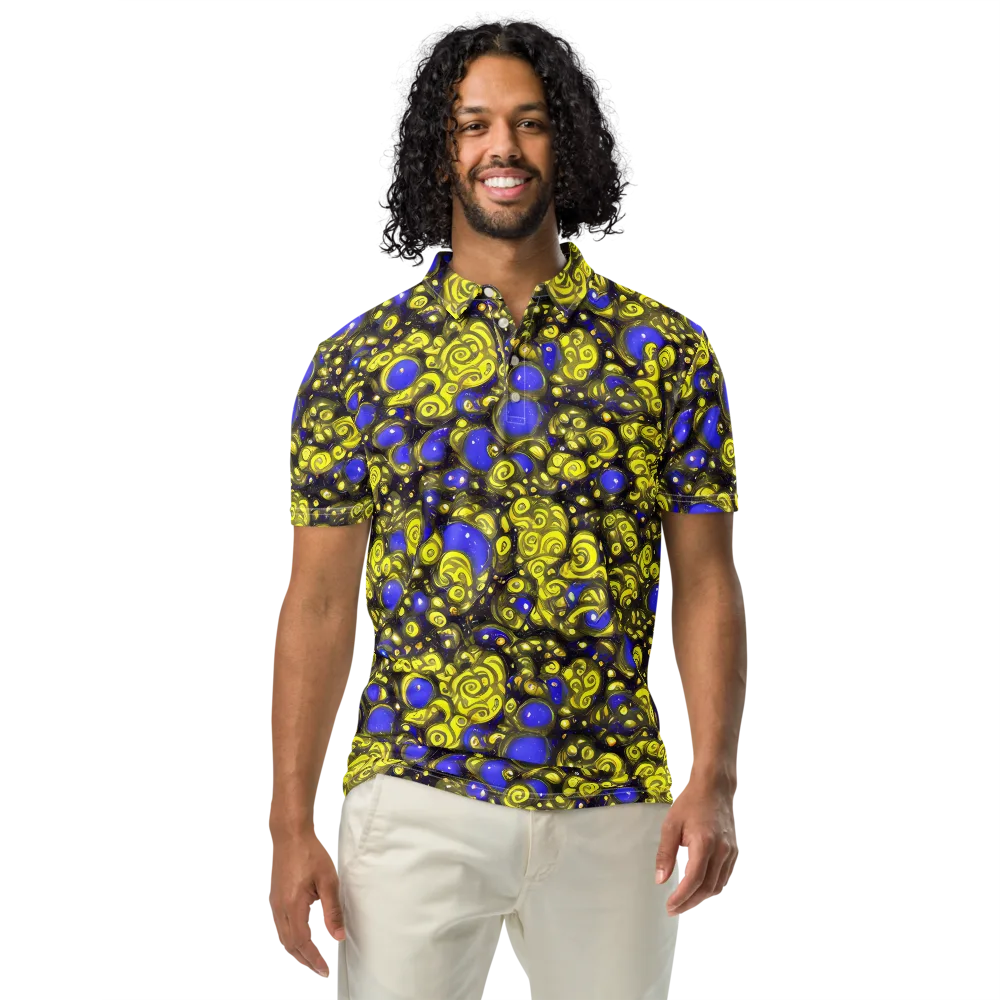 Electric Citrine on Men's Slim Fit Polo Shirt — Front