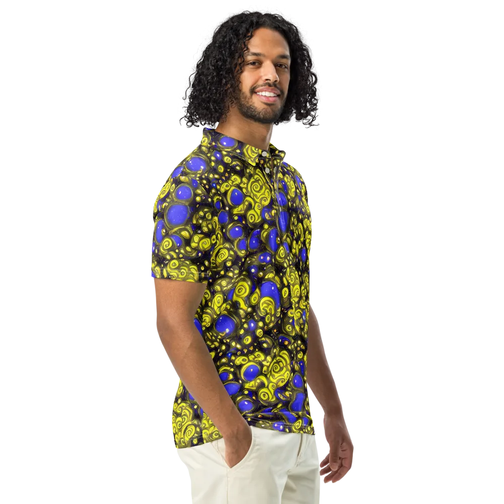 Electric Citrine on Men's Slim Fit Polo Shirt — Right Front