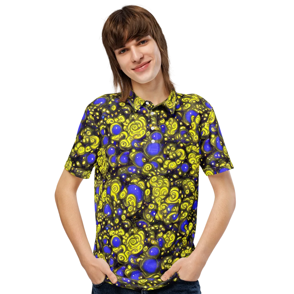 Electric Citrine on Men's Slim Fit Polo Shirt — Front