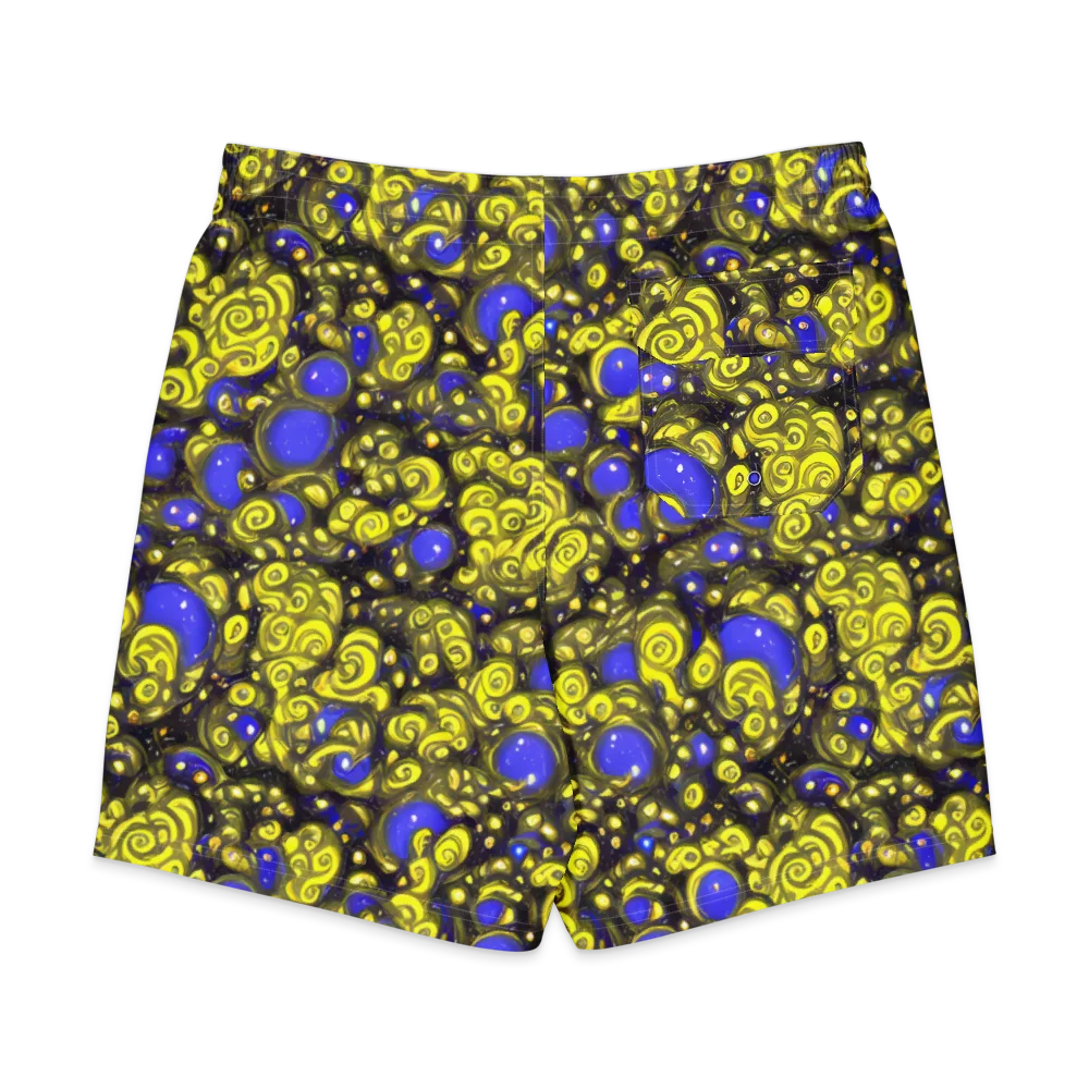 Electric Citrine on Men's Board Shorts — Back