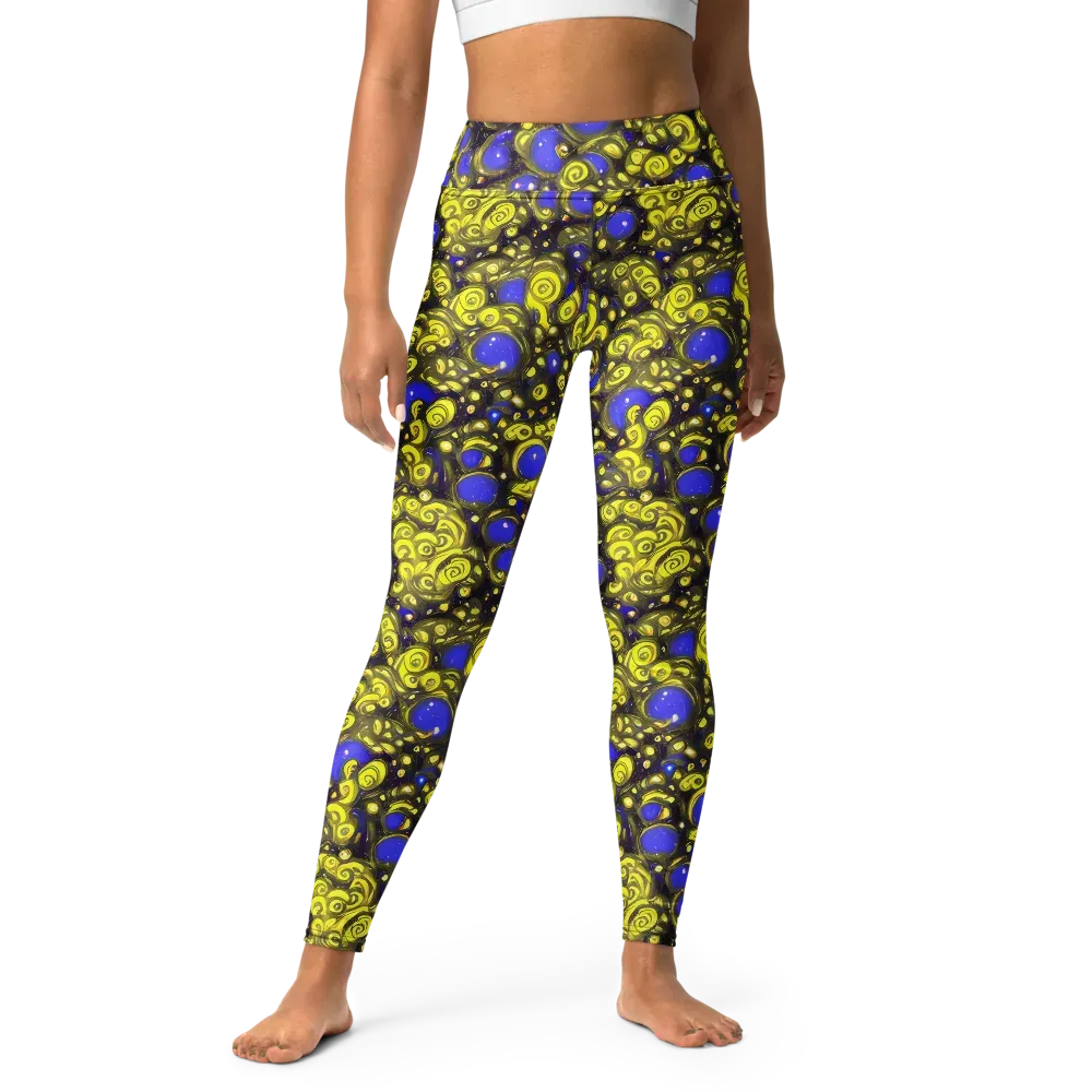Electric Citrine on Yoga Leggings — Front
