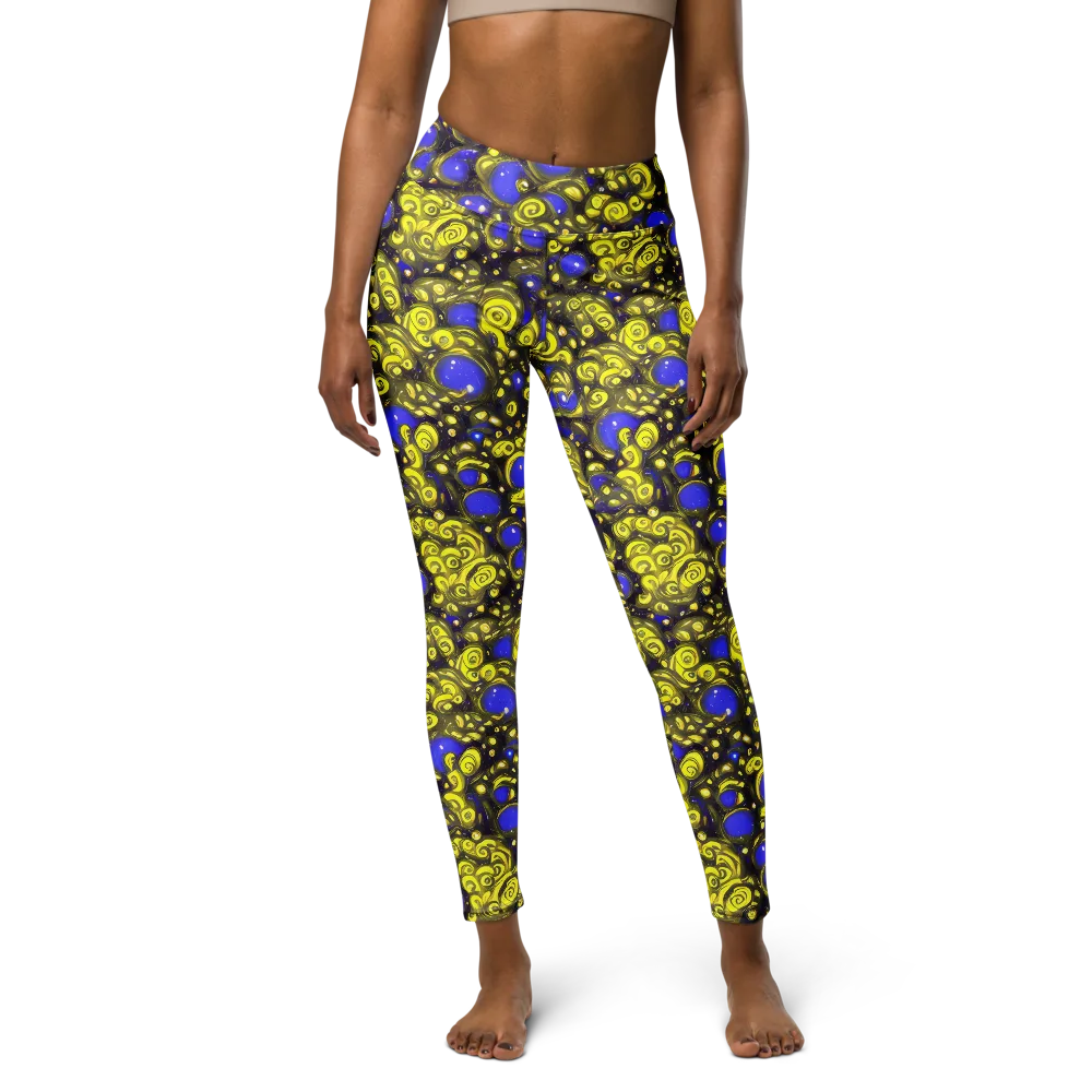 Electric Citrine on Yoga Leggings — Front