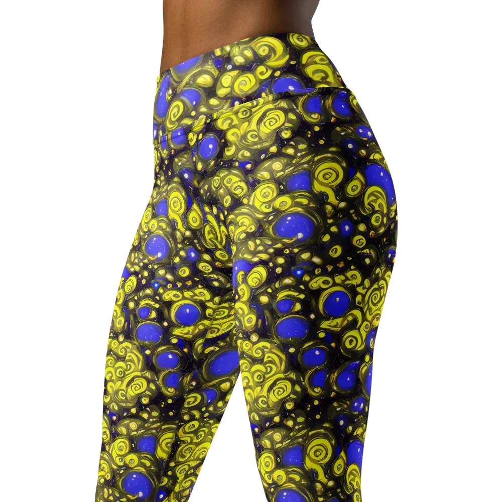 Electric Citrine on Yoga Leggings — Left Front