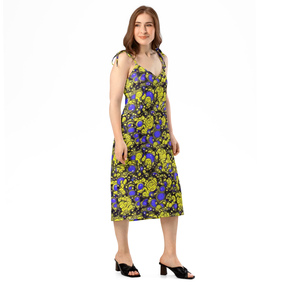 Electric Citrine on Slip Dress — Right Front
