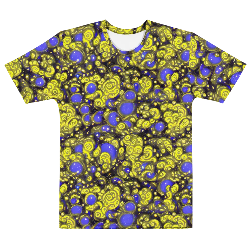 Electric Citrine on Men's Cotton Crew Neck T-Shirt — Front