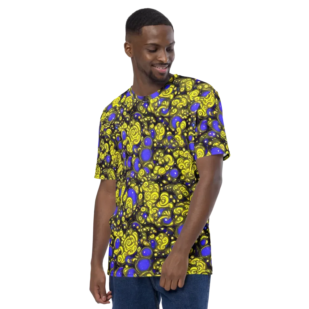 Electric Citrine on Men's Crew Neck T-Shirt — Left