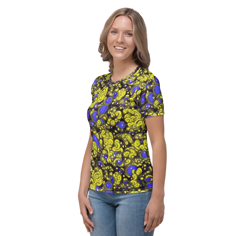 Electric Citrine on Women's Crew Neck T-Shirt — Left