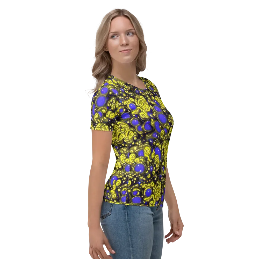 Electric Citrine on Women's Crew Neck T-Shirt — Right
