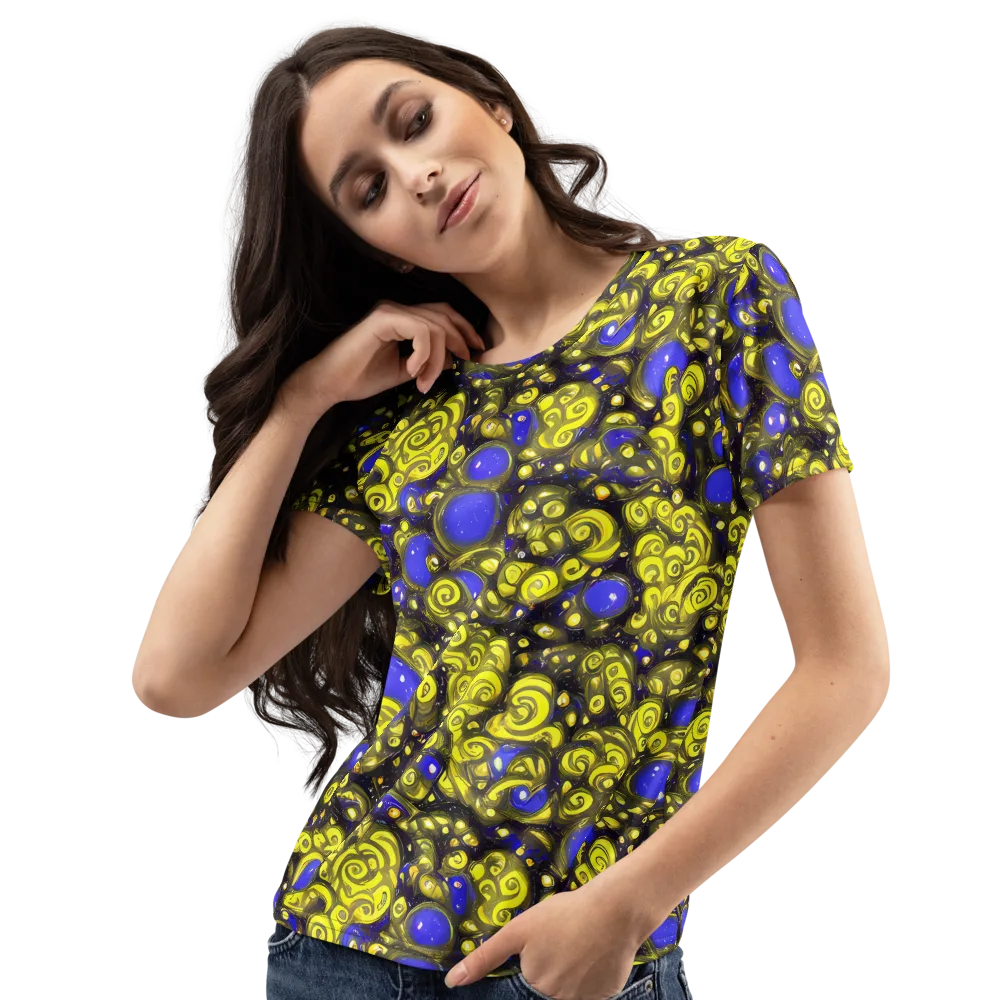 Electric Citrine on Women's Crew Neck T-Shirt — Left Front