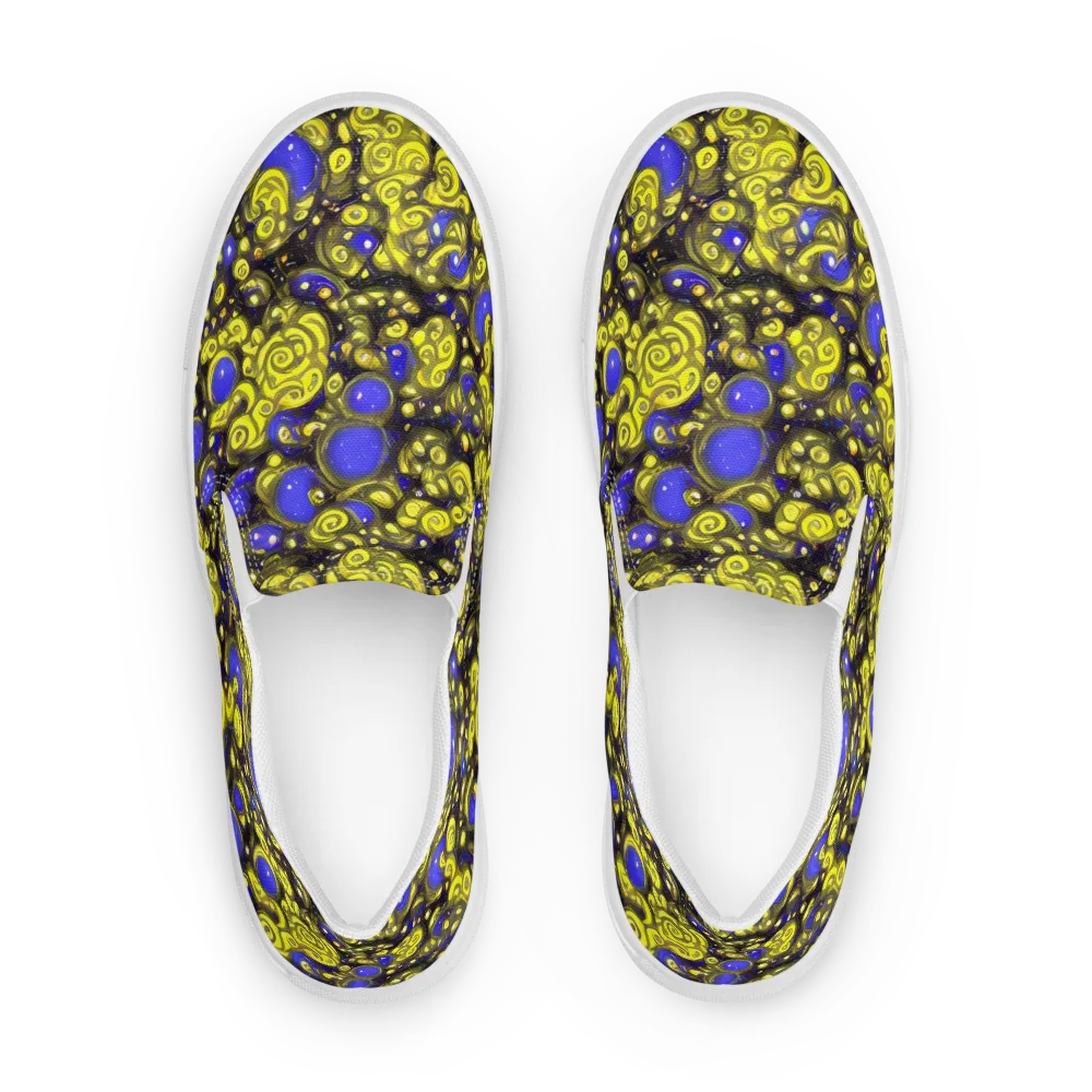 Electric Citrine on Men's Slip-On Canvas Shoes — Front
