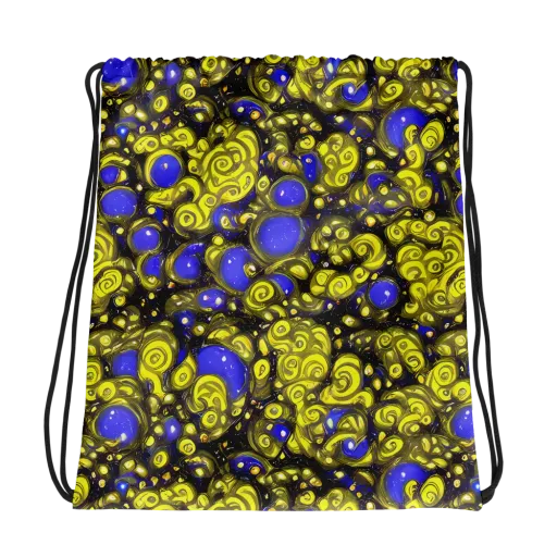 Electric Citrine on a Drawstring Bag