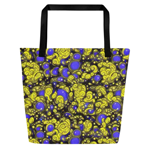 Electric Citrine on a Large Tote Bag W/ Pocket