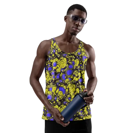 Electric Citrine on a Men's Tank Top