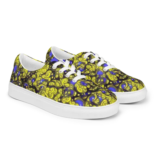 Electric Citrine on a Men's Lace-Up Canvas Shoes