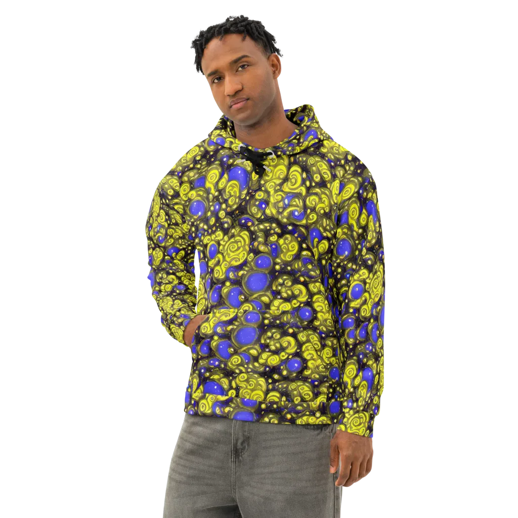 Electric Citrine on Cotton Hoodie — Left Front