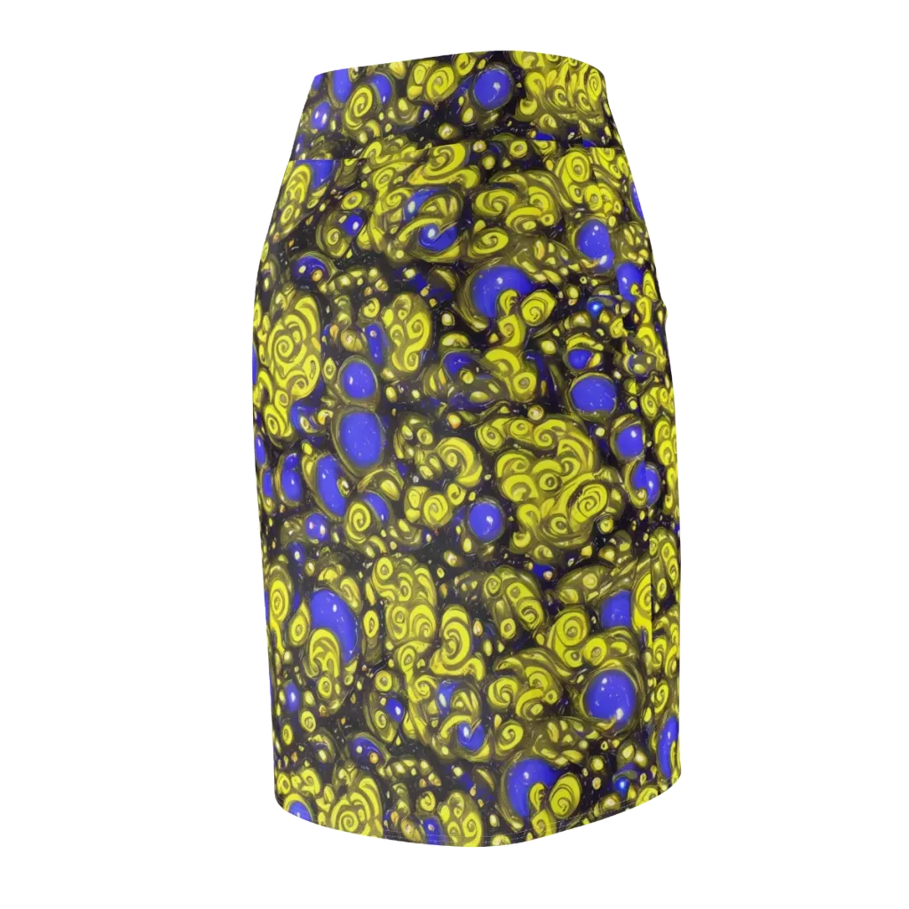 Electric Citrine on Pencil Skirt — Back Side