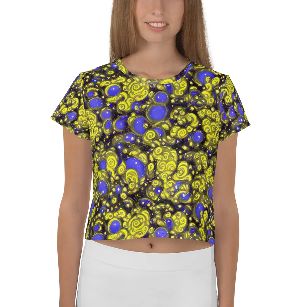 Electric Citrine on Crop Tee — Front