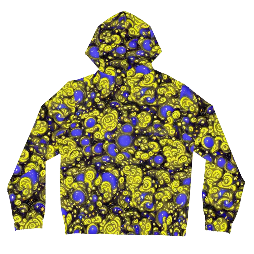 Electric Citrine on Women's Full-Zip Hoodie — Back