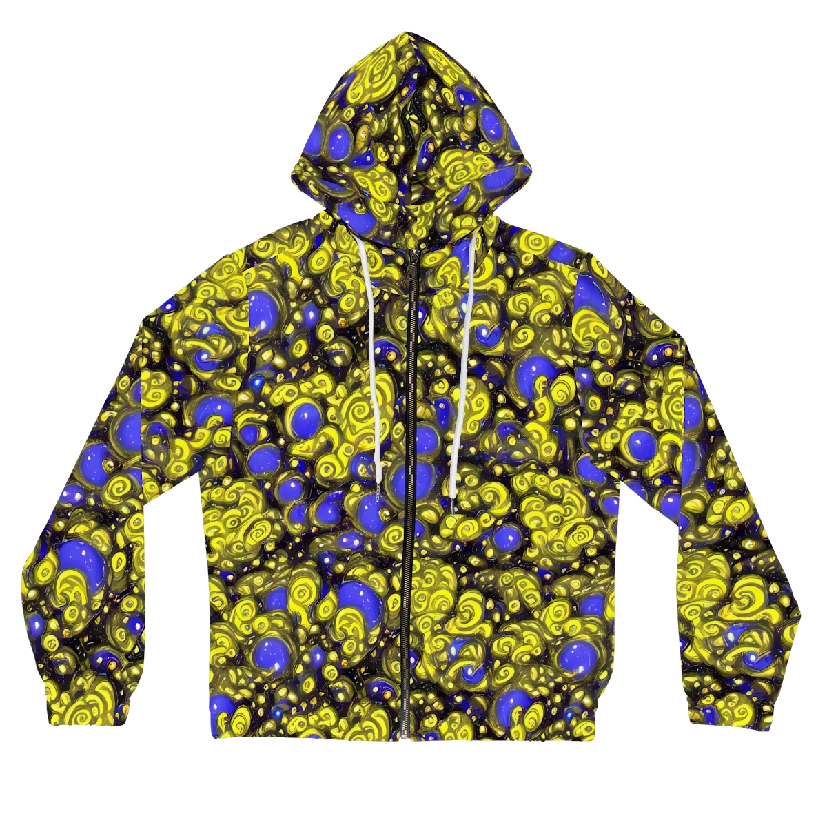 Electric Citrine on Women's Full-Zip Hoodie — Front