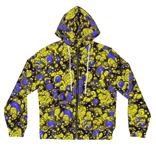 Electric Citrine on a Women's Full-Zip Hoodie