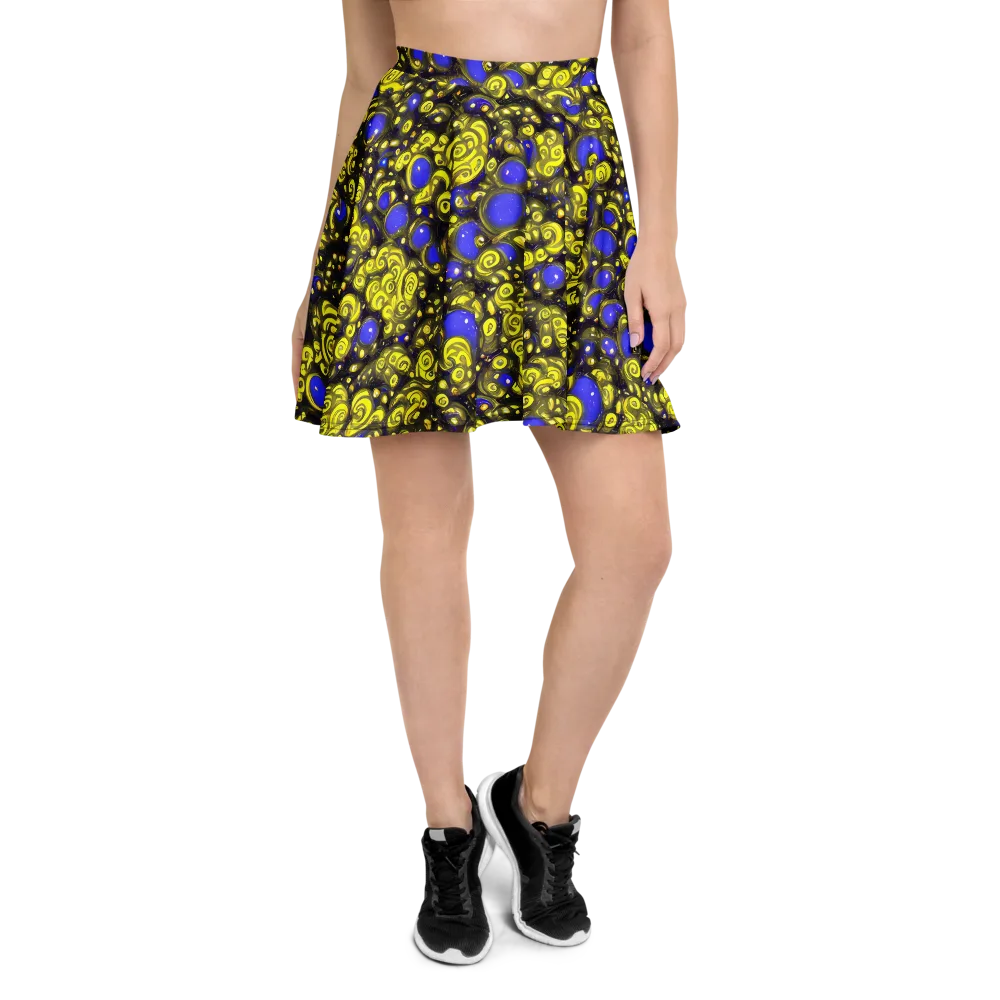Electric Citrine on Skater Skirt — Front