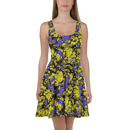 Electric Citrine on a Skater Dress