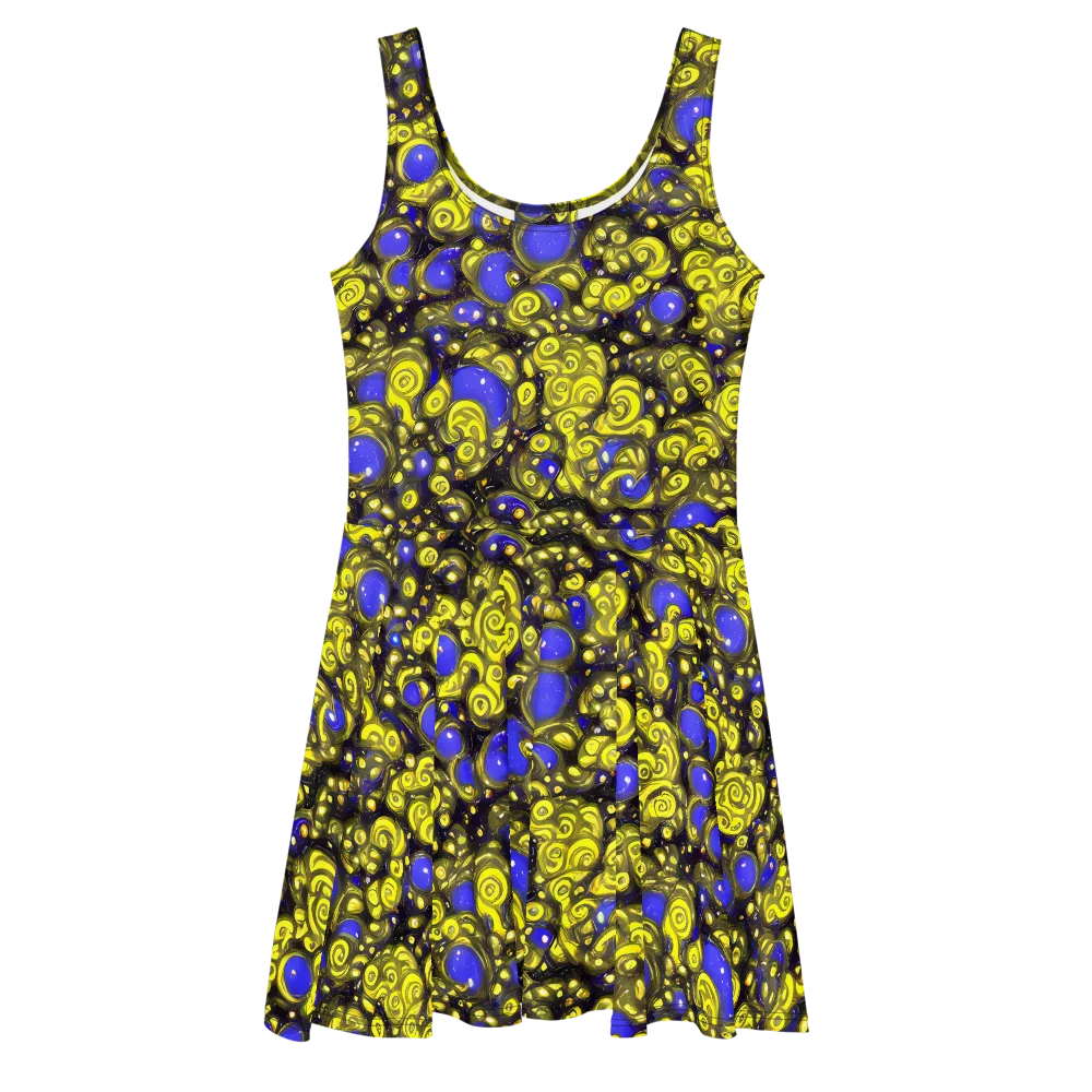 Electric Citrine on Skater Dress — Front