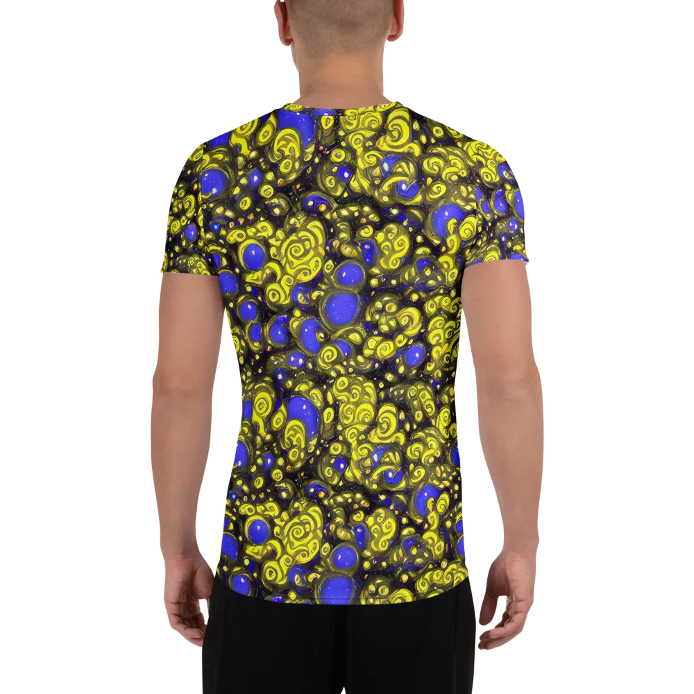 Electric Citrine on Men's Athletic T-Shirt — Back