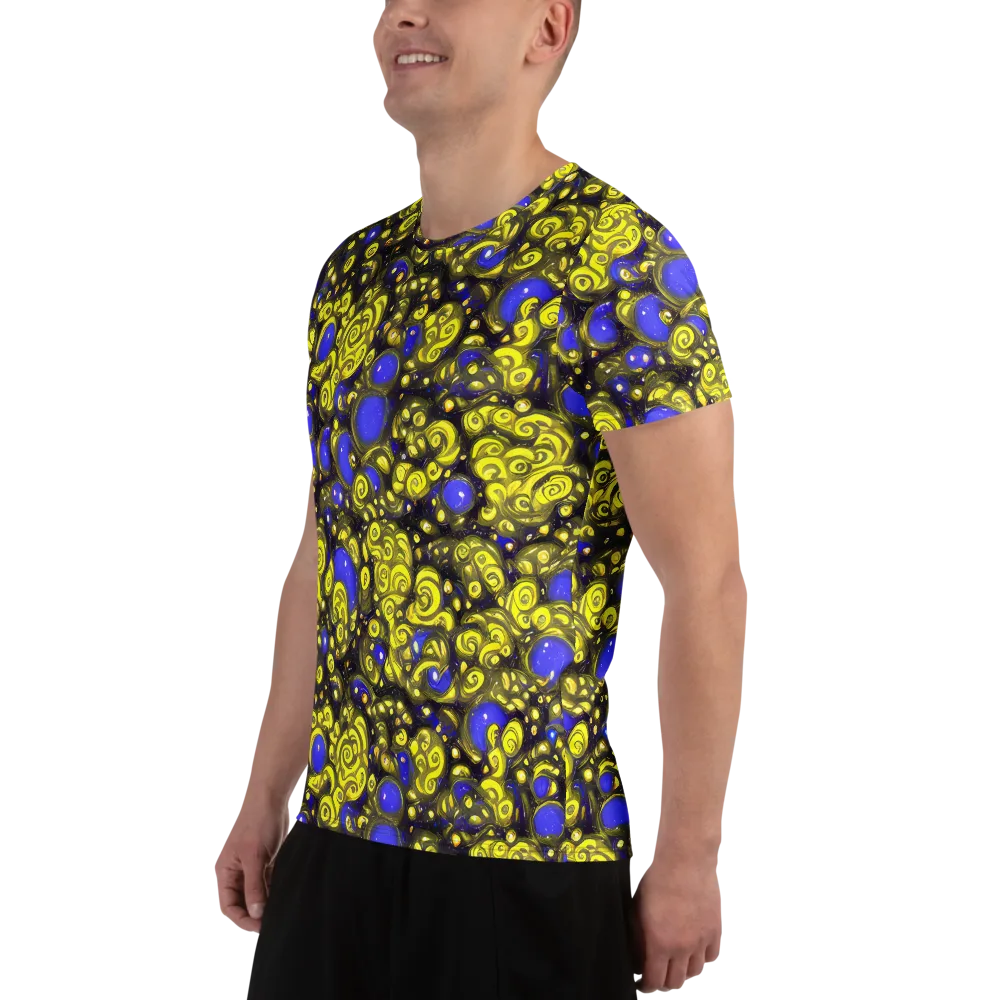 Electric Citrine on Men's Athletic T-Shirt — Left