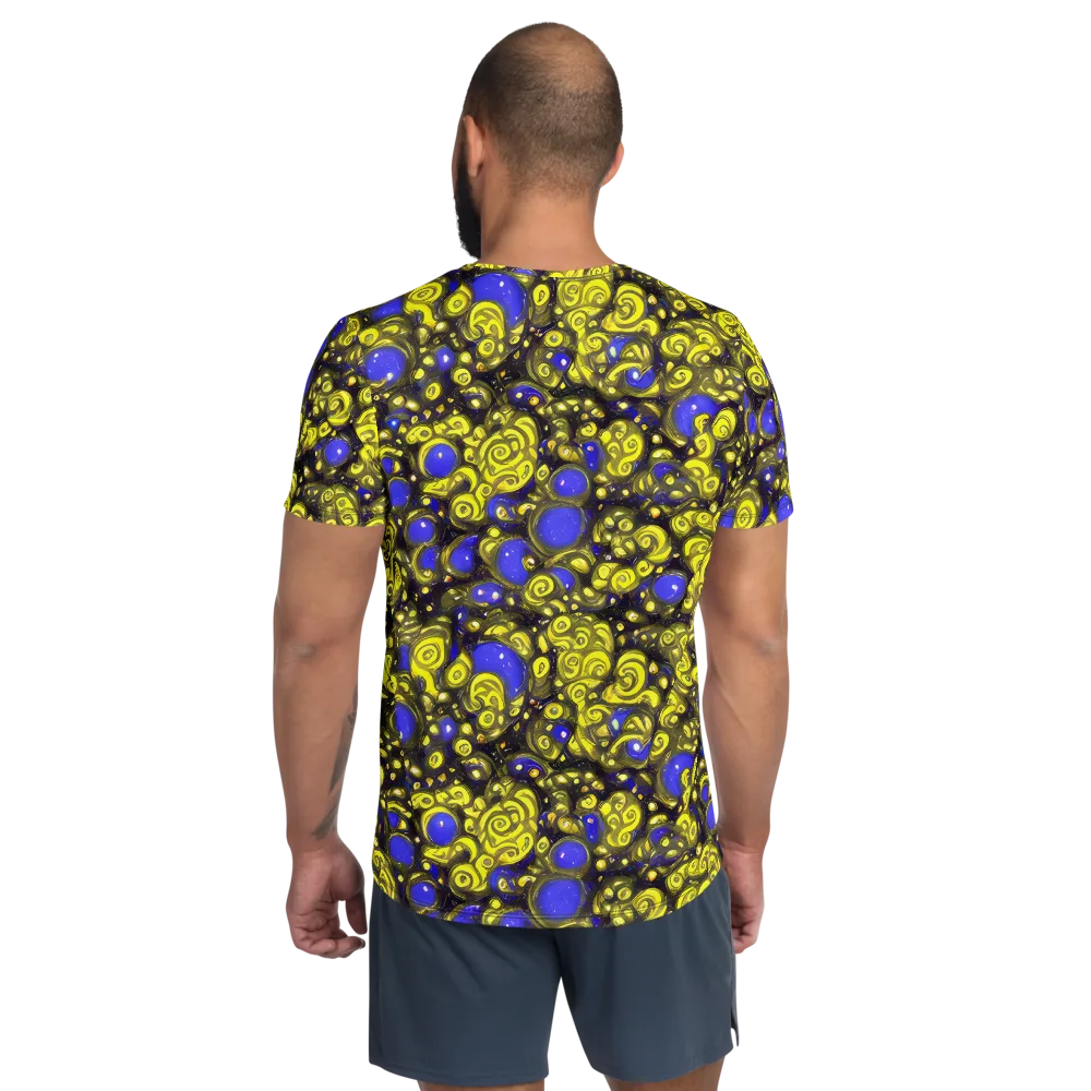 Electric Citrine on Men's Athletic T-Shirt — Back