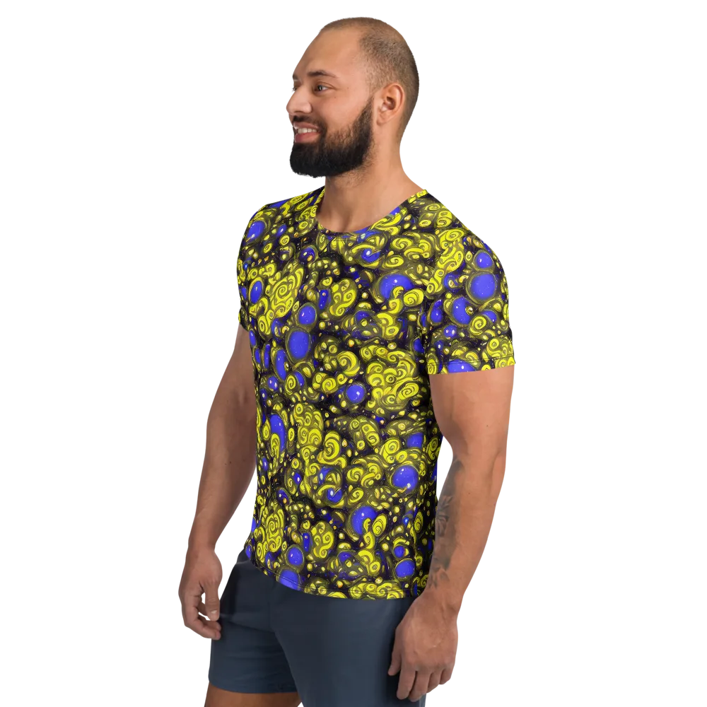 Electric Citrine on Men's Athletic T-Shirt — Left