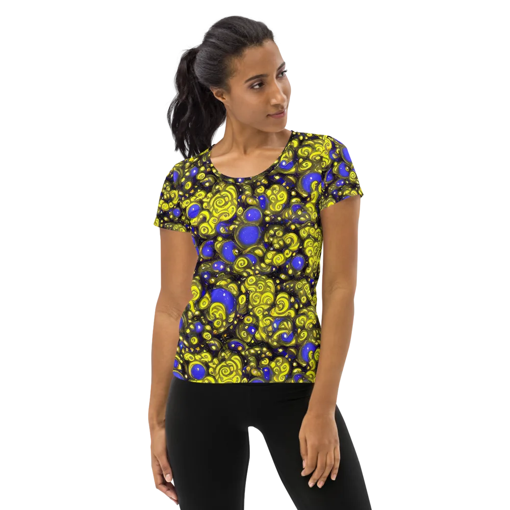 Electric Citrine on Women's Athletic T-Shirt — Front