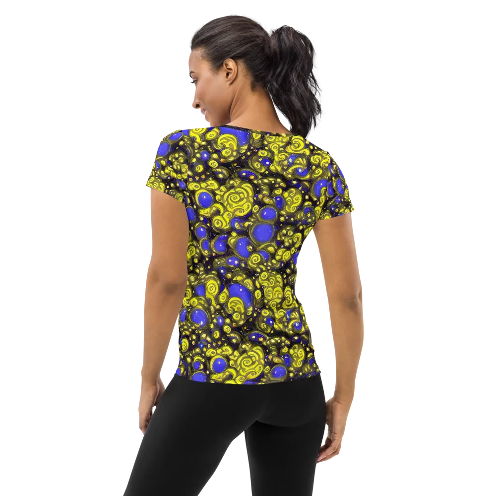 Electric Citrine on Women's Athletic T-Shirt — Back