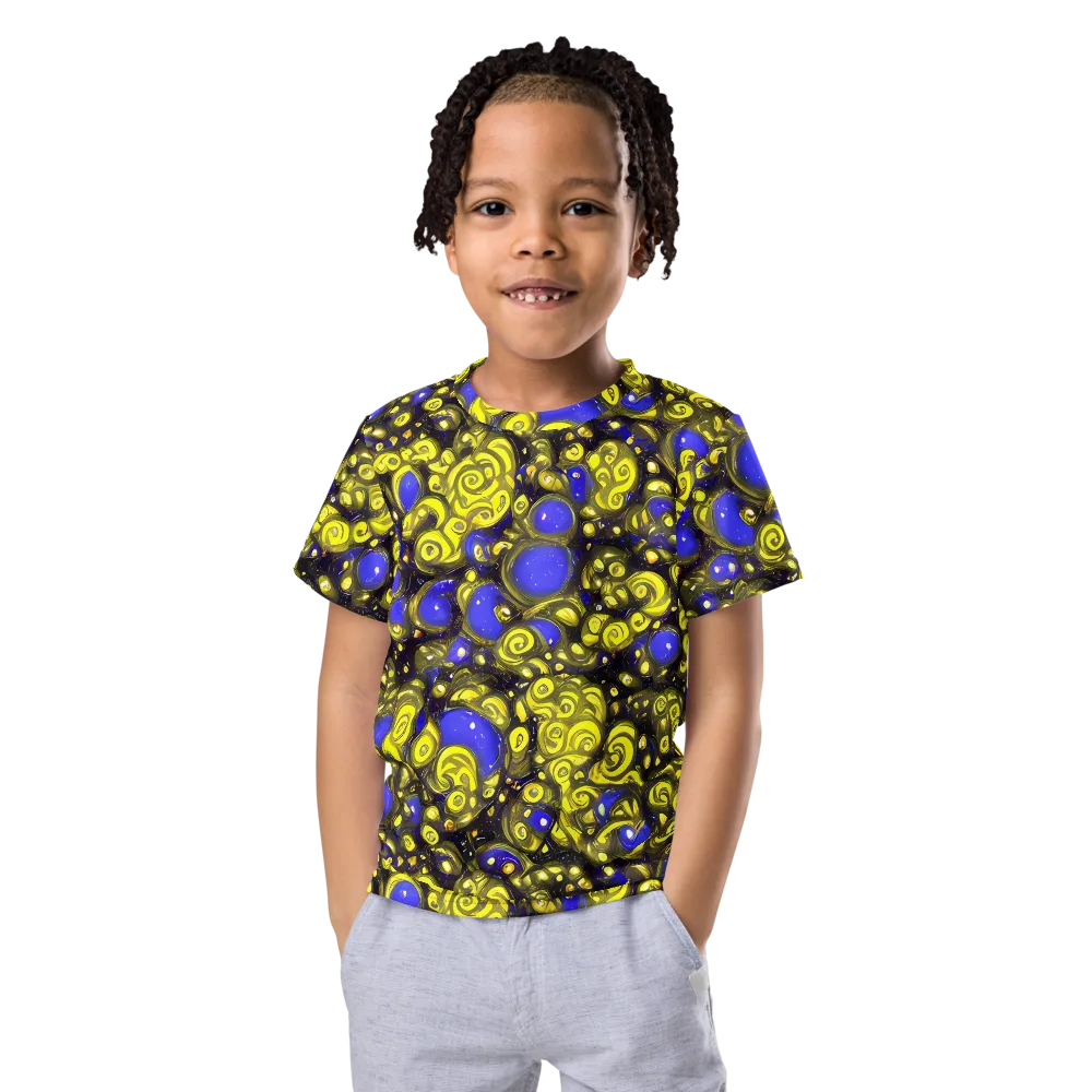 Electric Citrine on Kids Crew Neck T-Shirt — Front