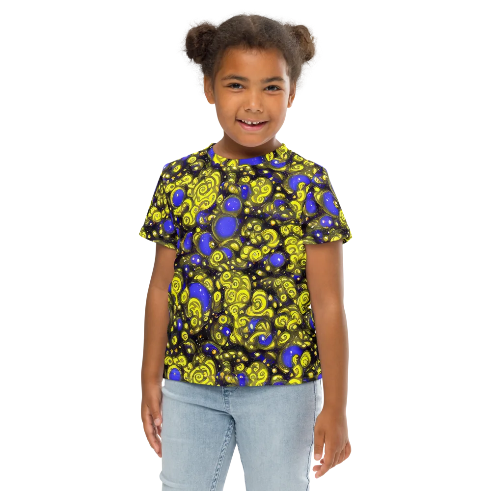 Electric Citrine on Kids Crew Neck T-Shirt — Front