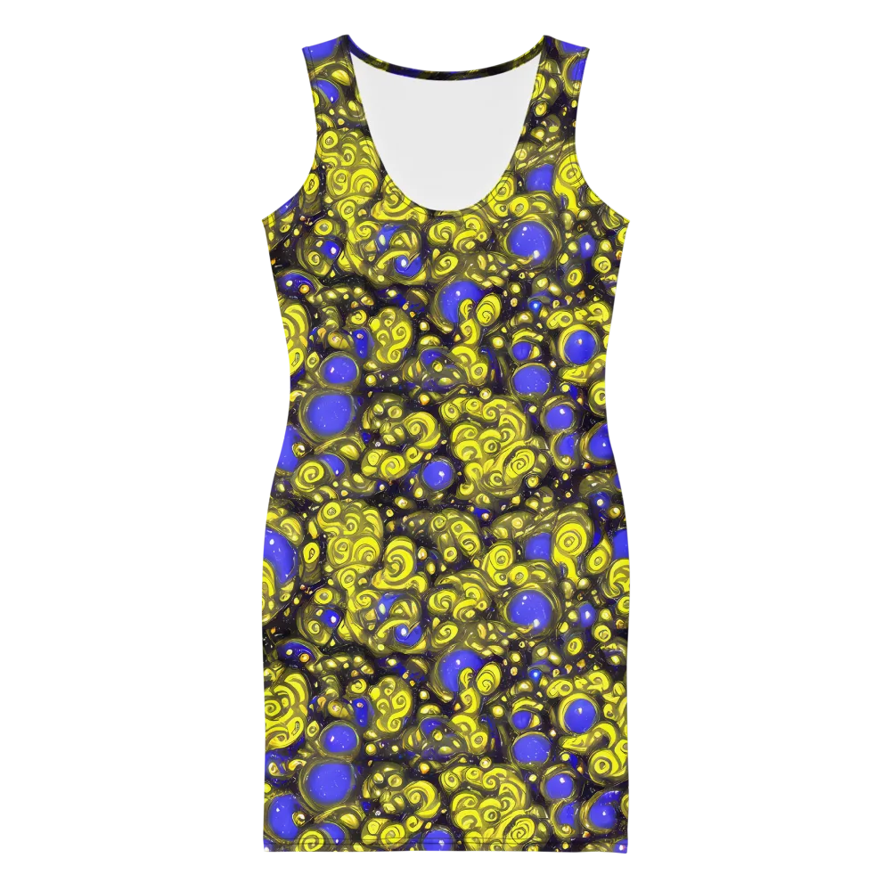 Electric Citrine on Bodycon Dress — Front