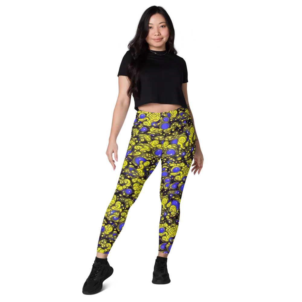 Electric Citrine on Leggings with Pockets — Front
