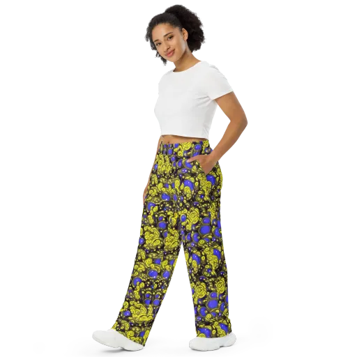 Electric Citrine on a Wide-Leg Pants